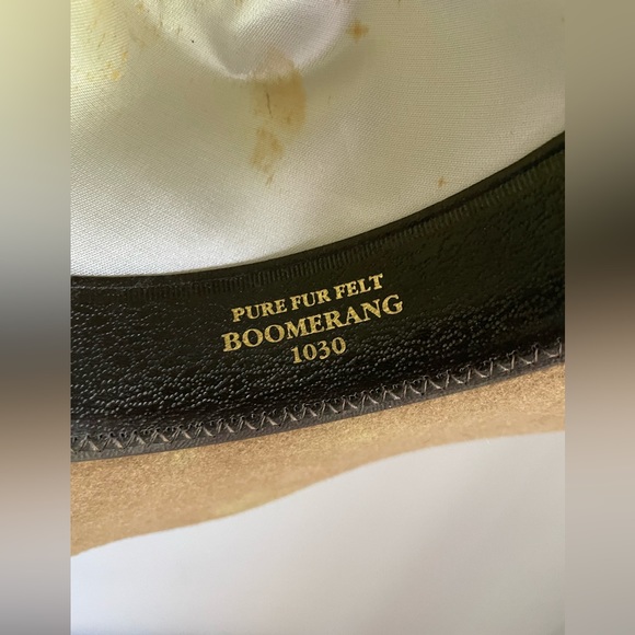 Akubra Boomerang Tan Fur Felt Hat - Picture 5 of 9